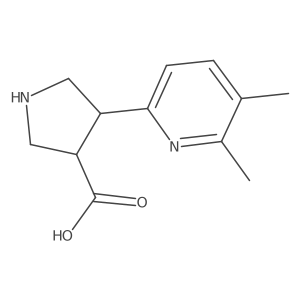 4-(5,6-Dimethylpyridin-2-yl)pyrrolidine-3-carboxylic acid Structure