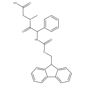 2-[(2R)-2-({[(9H-fluoren-9-yl)methoxy]carbonyl}amino)-N-methyl-2-phenylacetamido]acetic acid Structure