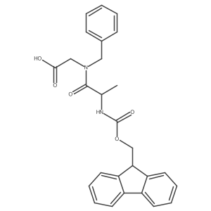 2-[(2R)-N-benzyl-2-({[(9H-fluoren-9-yl)methoxy]carbonyl}amino)propanamido]acetic acid Structure