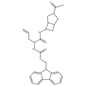6-[2-({[(9H-fluoren-9-yl)methoxy]carbonyl}amino)pent-4-enamido]bicyclo[3.2.0]heptane-3-carboxylic acid结构式
