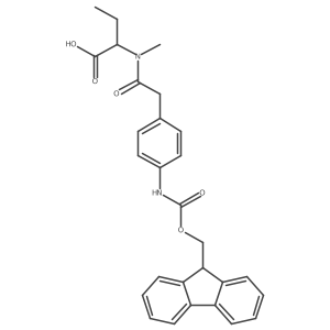 2-{2-[4-({[(9H-fluoren-9-yl)methoxy]carbonyl}amino)phenyl]-N-methylacetamido}butanoic acid Structure