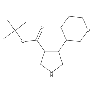 Tert-butyl 4-(oxan-3-yl)pyrrolidine-3-carboxylate结构式