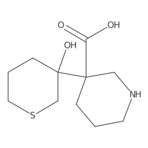 3-(3-Hydroxythian-3-yl)piperidine-3-carboxylic acid结构式