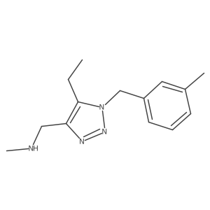({5-ethyl-1-[(3-methylphenyl)methyl]-1H-1,2,3-triazol-4-yl}methyl)(methyl)amine结构式