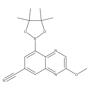 3-Methoxy-8-(4,4,5,5-tetramethyl-1,3,2-dioxaborolan-2-yl)-6-quinoxalinecarbonitrile Structure