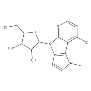 (2R,3R,4S,5R)-2-(4-Chloro-5-methylpyrrolo[2',3':4,5]pyrrolo[2,3-d]pyrimidin-8(5H)-yl)-5-(hydroxymethyl)tetrahydrofuran-3,4-diol Structure