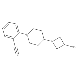 Benzonitrile, 2-[4-(3-amino-1-azetidinyl)-1-piperidinyl]- Structure
