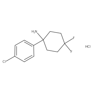 1-(4-Chlorophenyl)-4,4-difluorocyclohexanamine hydrochloride Structure