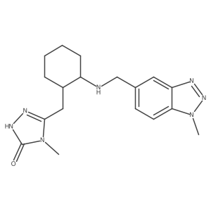 4-Methyl-5-(((1R,2R)-2-(((1-methyl-1H-benzo[d][1,2,3]triazol-5-yl)methyl)amino)cyclohexyl)methyl)-2,4-dihydro-3H-1,2,4-triazol-3-one Structure