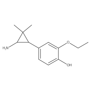 rac-4-[(1R,3S)-3-amino-2,2-dimethylcyclopropyl]-2-ethoxyphenol Structure