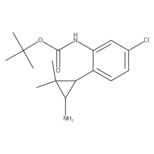 rac-tert-butyl N-{2-[(1R,3R)-3-amino-2,2-dimethylcyclopropyl]-5-chlorophenyl}carbamate Structure