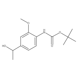 tert-butyl N-{4-[(1S)-1-hydroxyethyl]-2-methoxyphenyl}carbamate Structure
