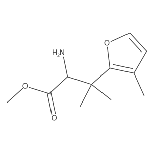 Methyl 2-amino-3-methyl-3-(3-methylfuran-2-yl)butanoate结构式