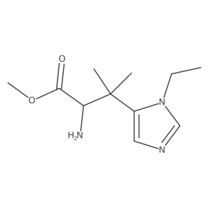 methyl 2-amino-3-(1-ethyl-1H-imidazol-5-yl)-3-methylbutanoate Structure