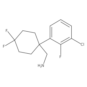 [1-(3-Chloro-2-fluorophenyl)-4,4-difluorocyclohexyl]methanamine Structure
