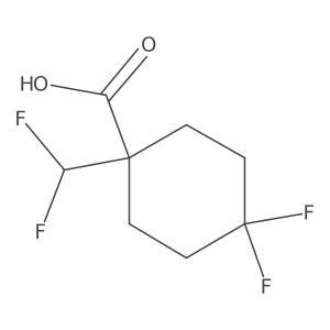 1-(Difluoromethyl)-4,4-difluorocyclohexane-1-carboxylicacid Structure