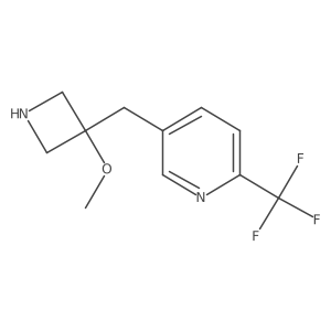 5-[(3-Methoxyazetidin-3-yl)methyl]-2-(trifluoromethyl)pyridine Structure