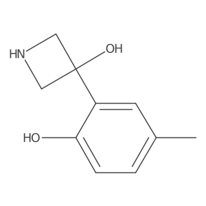 3-(2-Hydroxy-5-methylphenyl)azetidin-3-ol Structure