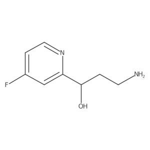 3-Amino-1-(4-fluoropyridin-2-yl)propan-1-ol结构式