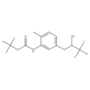 tert-butyl N-[2-methyl-5-(3,3,3-trifluoro-2-hydroxypropyl)phenyl]carbamate Structure