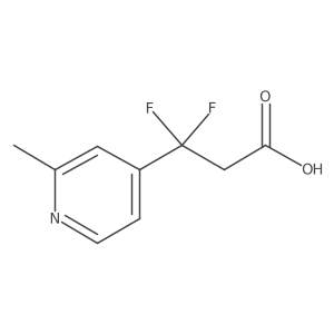 3,3-Difluoro-3-(2-methylpyridin-4-yl)propanoic acid结构式