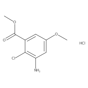 Methyl 3-amino-2-chloro-5-methoxybenzoate hydrochloride结构式