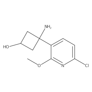 3-Amino-3-(6-chloro-2-methoxypyridin-3-yl)cyclobutan-1-ol Structure