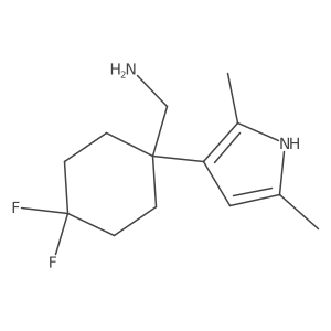 [1-(2,5-dimethyl-1H-pyrrol-3-yl)-4,4-difluorocyclohexyl]methanamine结构式