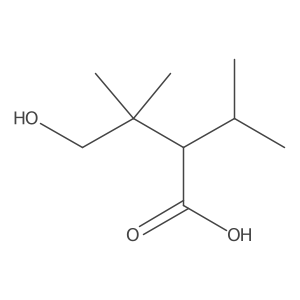 4-Hydroxy-3,3-dimethyl-2-(propan-2-yl)butanoic acid Structure