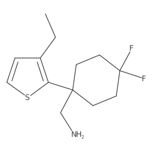 [1-(3-Ethylthiophen-2-yl)-4,4-difluorocyclohexyl]methanamine Structure