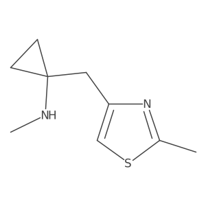 N-methyl-1-[(2-methyl-1,3-thiazol-4-yl)methyl]cyclopropan-1-amine Structure