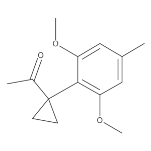 1-[1-(2,6-Dimethoxy-4-methylphenyl)cyclopropyl]ethan-1-one结构式