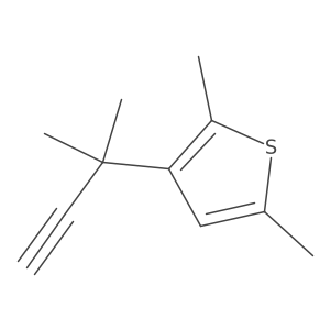 2,5-Dimethyl-3-(2-methylbut-3-yn-2-yl)thiophene Structure