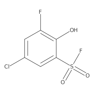 5-Chloro-3-fluoro-2-hydroxybenzene-1-sulfonyl fluoride结构式