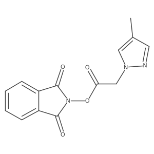 1,3-dioxo-2,3-dihydro-1H-isoindol-2-yl 2-(4-methyl-1H-pyrazol-1-yl)acetate结构式