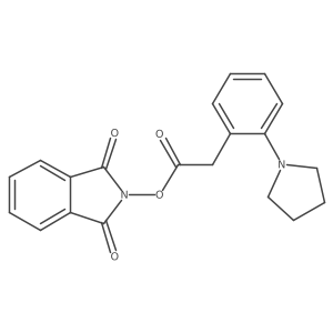 1,3-dioxo-2,3-dihydro-1H-isoindol-2-yl 2-[2-(pyrrolidin-1-yl)phenyl]acetate结构式