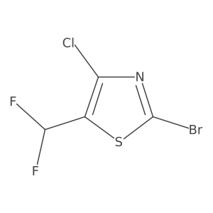 2-Bromo-4-chloro-5-(difluoromethyl)-1,3-thiazole结构式