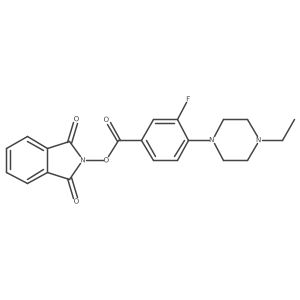 1,3-dioxo-2,3-dihydro-1H-isoindol-2-yl 4-(4-ethylpiperazin-1-yl)-3-fluorobenzoate Structure
