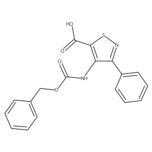 3-Phenyl-4-(phenylmethoxycarbonylamino)-1,2-thiazole-5-carboxylic acid结构式