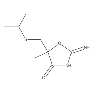 4(5H)-Oxazolone, 2-amino-5-methyl-5-[[(1-methylethyl)thio]methyl]-结构式