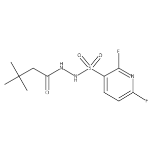 N'-[(2,6-difluoropyridin-3-yl)sulfonyl]-3,3-dimethylbutanehydrazide Structure