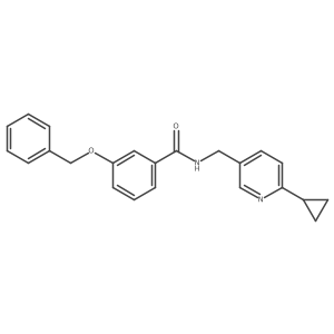 3-(benzyloxy)-N-((6-cyclopropylpyridin-3-yl)methyl)benzamide Structure