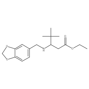 ethyl 3-{[(2H-1,3-benzodioxol-5-yl)methyl]amino}-4,4-dimethylpentanoate Structure