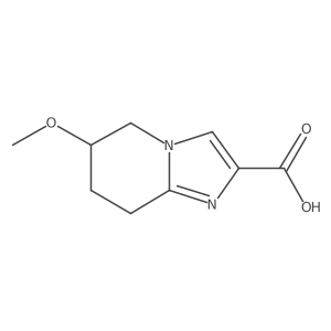 6-Methoxy-5,6,7,8-tetrahydroimidazo[1,2-a]pyridine-2-carboxylic acid结构式