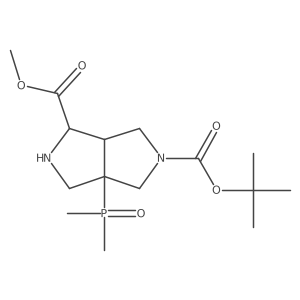5-Tert-butyl 1-methyl 3a-(dimethylphosphoryl)-octahydropyrrolo[3,4-c]pyrrole-1,5-dicarboxylate结构式