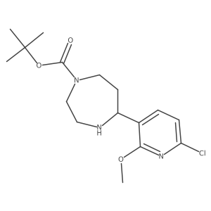COc1nc(Cl)ccc1C1CCN(C(=O)OC(C)(C)C)CCN1结构式
