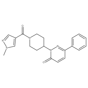 2-[1-(1-Methylpyrazole-4-carbonyl)piperidin-4-yl]-6-phenylpyridazin-3-one结构式