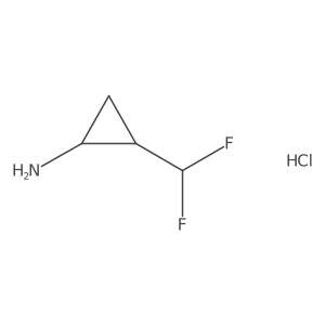 rac-(1R,2R)-2-(difluoromethyl)cyclopropan-1-amine hydrochloride, trans Structure