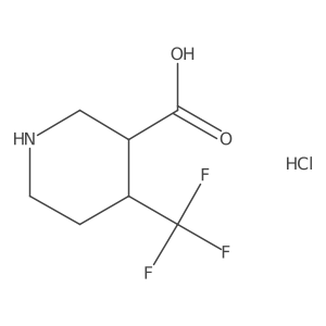 4-(Trifluoromethyl)piperidine-3-carboxylic acid;hydrochloride Structure