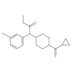 Methyl 2-(3-chlorophenyl)-2-[4-(oxirane-2-carbonyl)piperazin-1-yl]acetate结构式